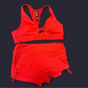 PINK Victoria's Secret Red Sports Swimsuit Set